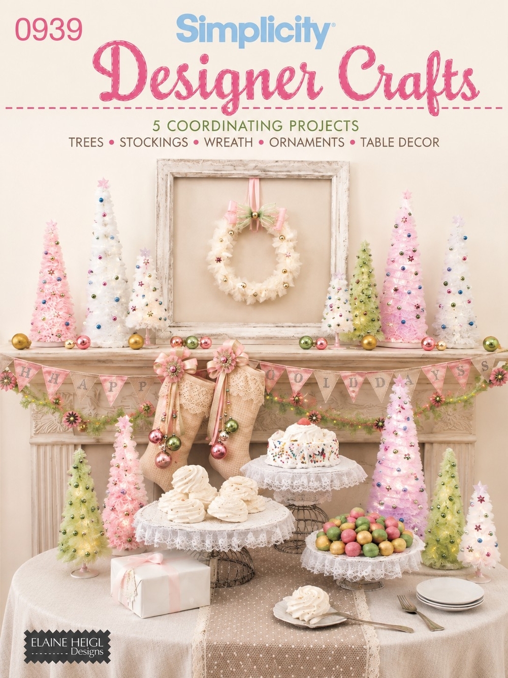 Simplicity 0939 Designer Crafts Christmas Decor Pattern Uncut Complete OS